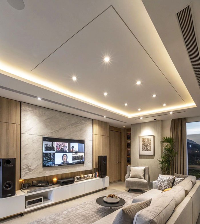 Mẫu trần thạch cao tối giản sang trọng